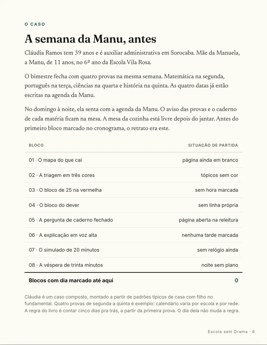 Página real do guia: O caso